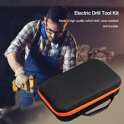 Waterproof Tool Bag Multi-function Hardware Screws Nails Drill Organizer Pouch Large Capacity Electric Drill Tool Carrying Case