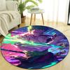 1pc Z-Zoro  Print Round Carpet Chair Round Carpet Suitable for Bedroom Living Room Home Decorative Carpet