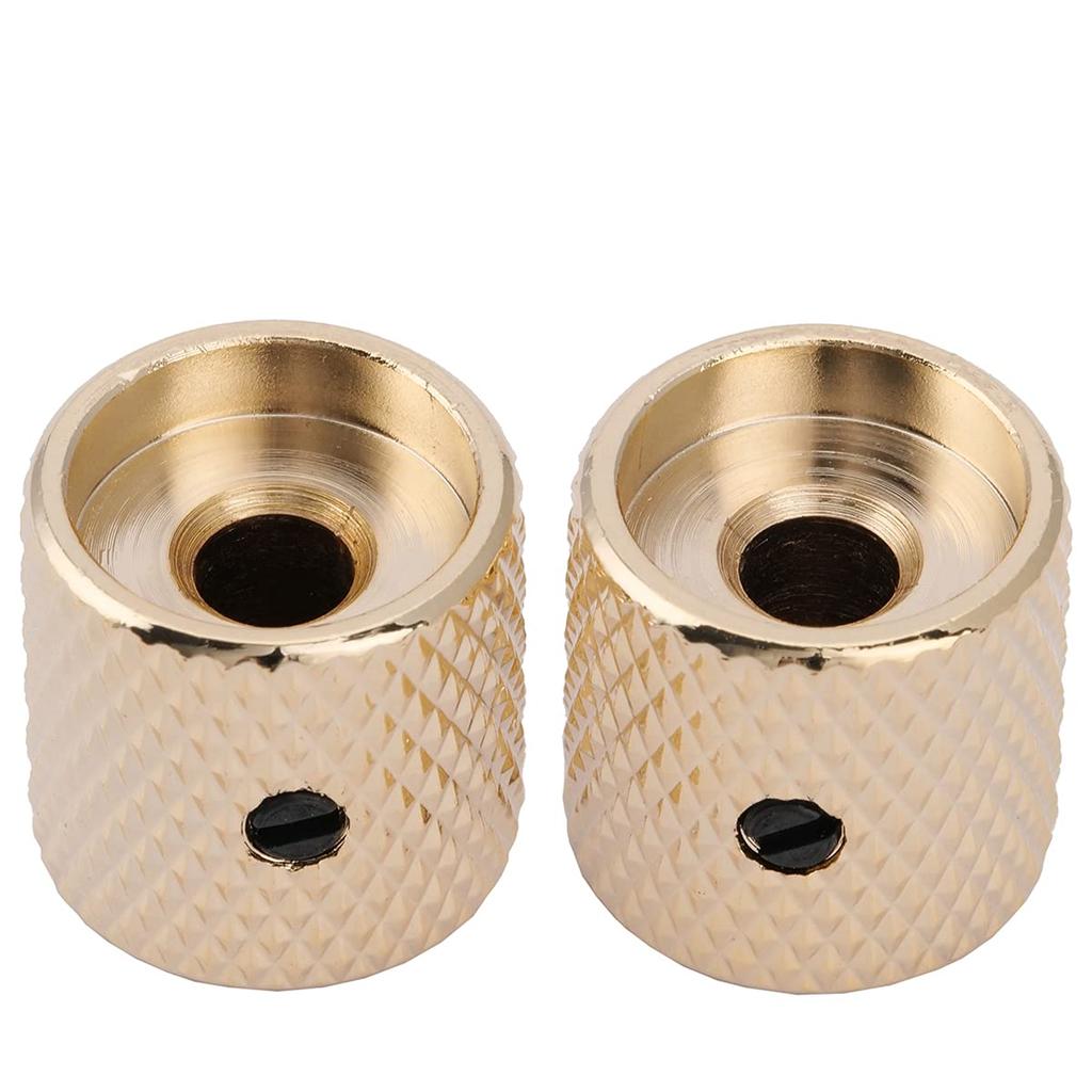 Musiclily Pro 6mm Dome Side Screw for Telecaster Electric Precision Gold of Knob, Type, Steel, Guitar/PB Bass, (Set 2)