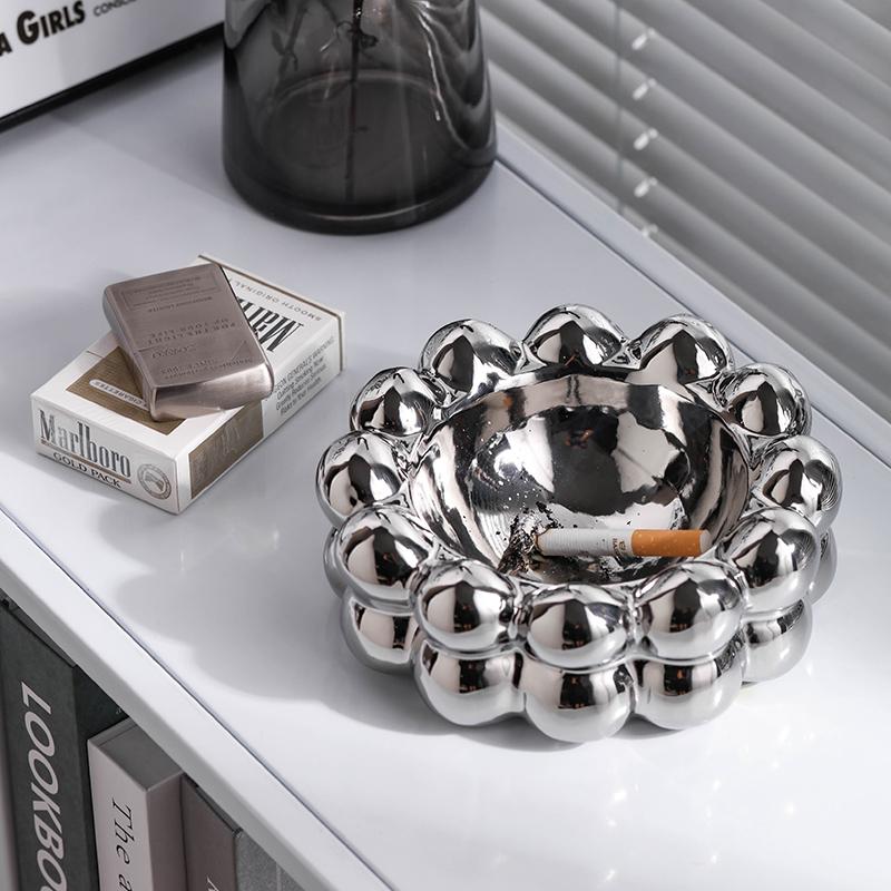 Creative Ceramic Ash Tray Bubble Ball Circle Ashtray Office Table Smoking Accessories for Weed Ashtrays Ornament Household