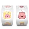 500 Stickers/roll Cartoon Little Beaver Roll Stickers Reward Cute Stickers Creative Handbook Rolls Personalized Tape