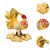 Chicken Figurine Jewelry Box Animal Tabletop Decor Ornament Trinket