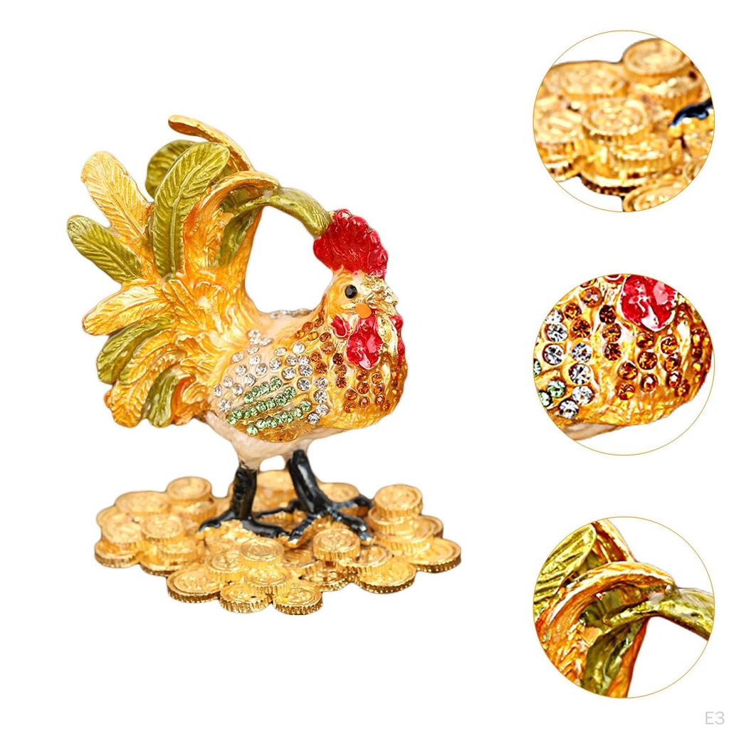Hühnerfigur Schmuckschatulle Tier Tischdeko Ornament Schmuck
