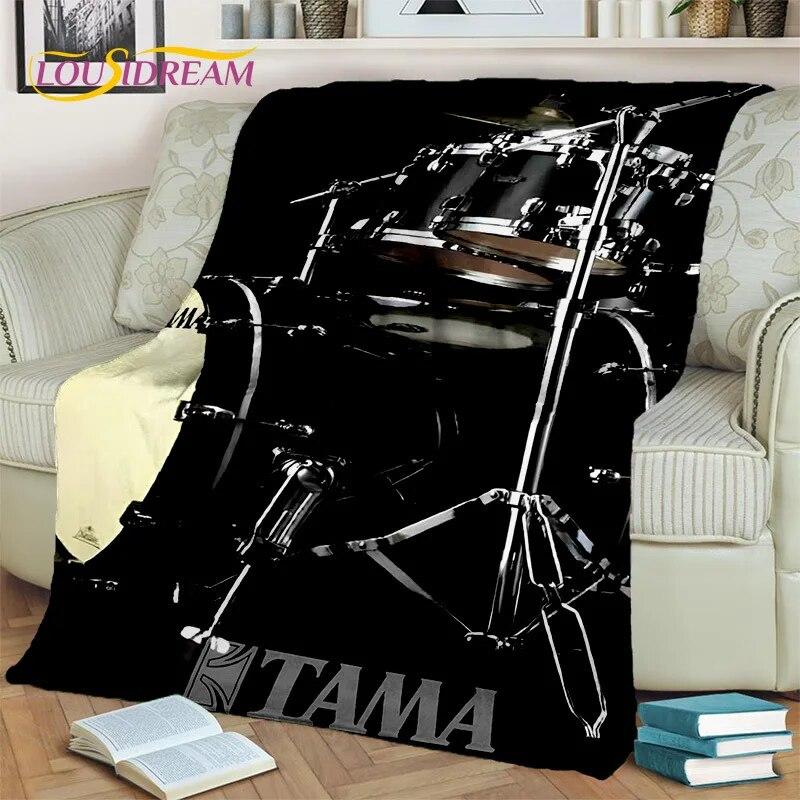 Drum Kit Music Instruments Drum Set Blanket,Soft Throw Blanket for Home Bedroom Bed Sofa Picnic Travel Office Cover Blanket Kid