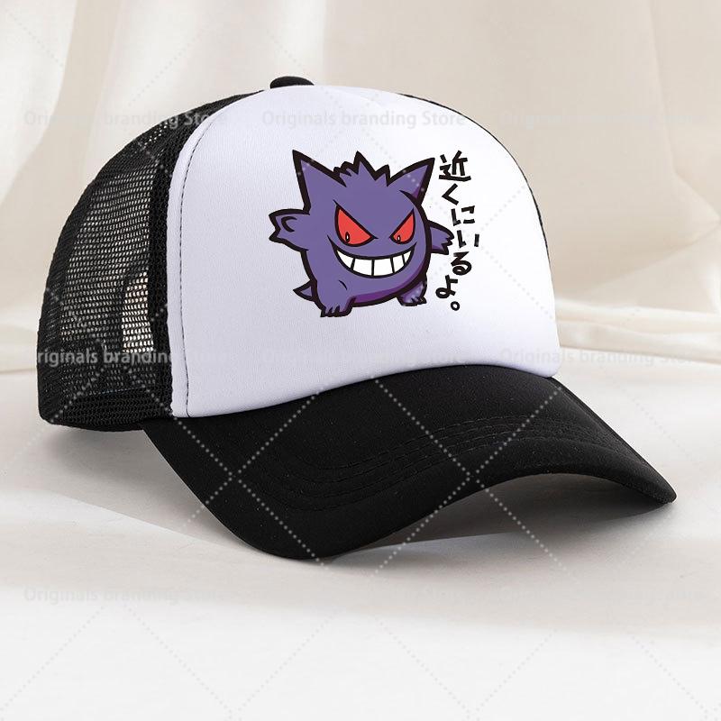 Summer Baseball Cap Cartoon Anime Figure Pokemoned Print Hat Boy Girl Breathable Kid Hat HipHop NetCap Kawaii Kids Toy Gift