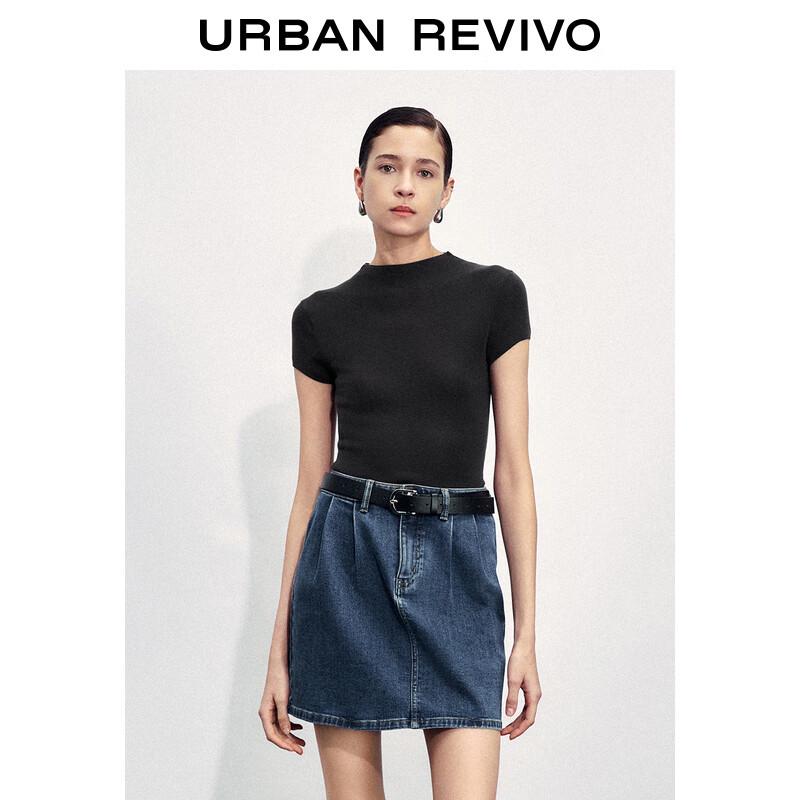 

UR 2025 Women s Short Sleeve Slim Knit Top XS