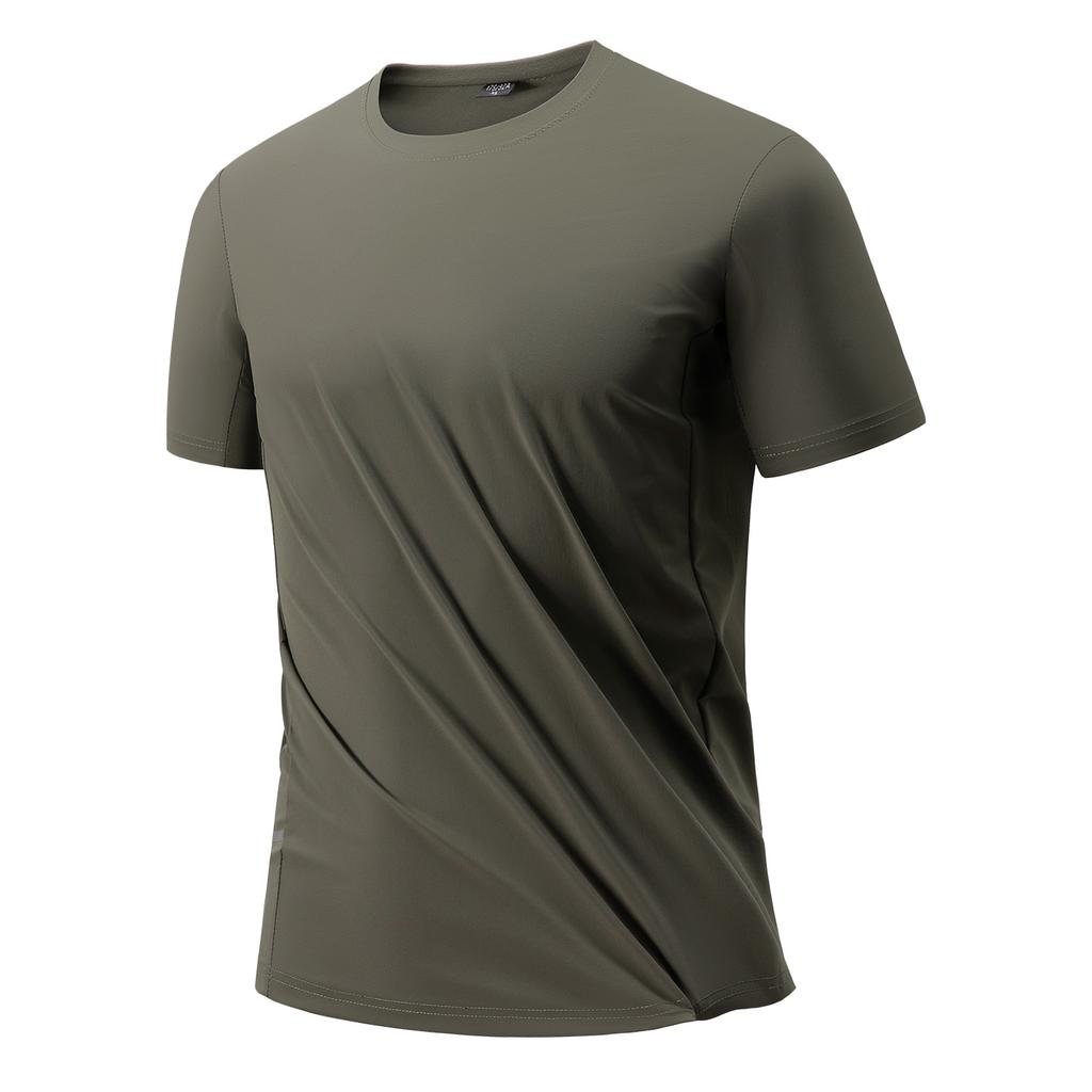 Men's Ice Silk Short-sleeved T-shirt Men's Sports Short-sleeved Quick-drying Fitness Short-sleeved T-shirt