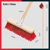 Brush Broom - 33 Cm - Outdoor Terrace Broom - Street Broom - with Handle - Wood - PVC - Hard Bristles - for Garden KOTARBAU