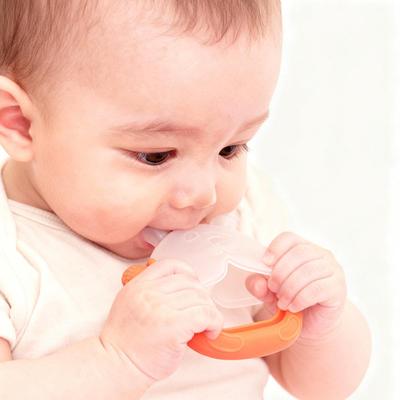 Lebensmittelechter Silikon-Beißring-Stick für Babys zur Linderung von Zahnungsbeschwerden und zur Vorbeugung von Daumenlutschen