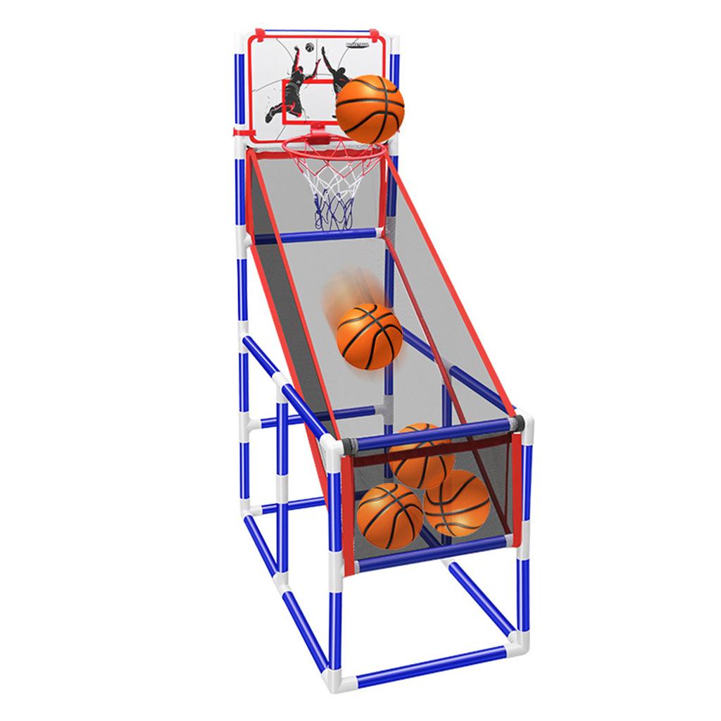 Basketball Game Set Kids Basketball Hoop for Indoor Outdoor with 4 Balls 88cm To 140cm Height Adjustment Basketball