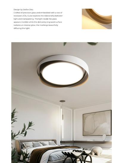 Modern Nordic LED Ceiling Light - Minimalist Round Design for Master Bedroom