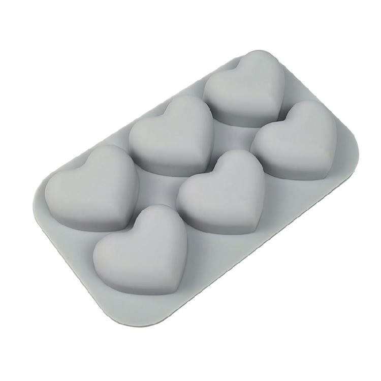 6 Cells Silicone Cake Molds Heart Shaped Mousse Moulds Cake Decorating Gadgets