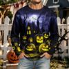 Men's Halloween Long Sleeve Neck T-Shirt for Casual Comfort