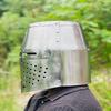 Knight Templar Helmet 13th Century Full Face Steel Helmet  Medieval Crusader Great Helmet  Historical Cosplay & LARP Helmet  Best Gift