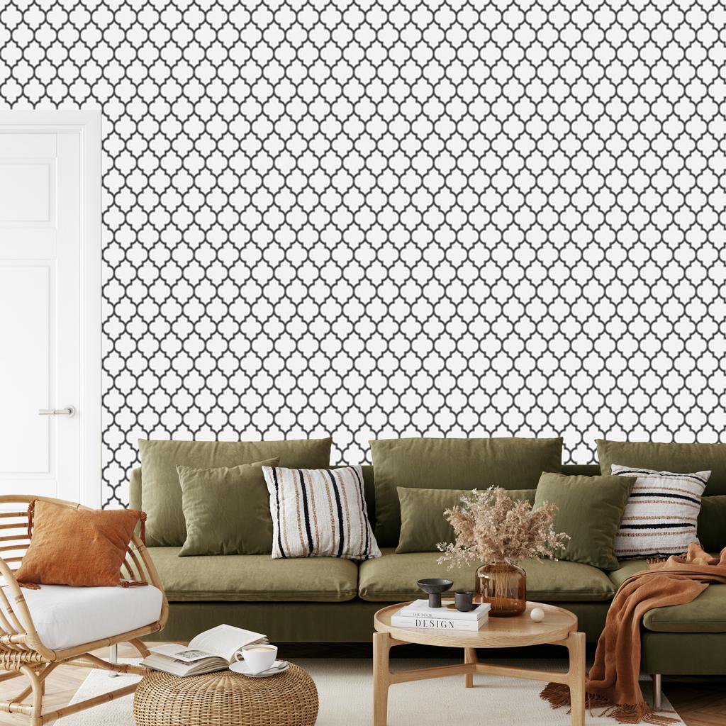 Geometric Ornaments Wallpaper for Living Room and Bedroom 50x1000