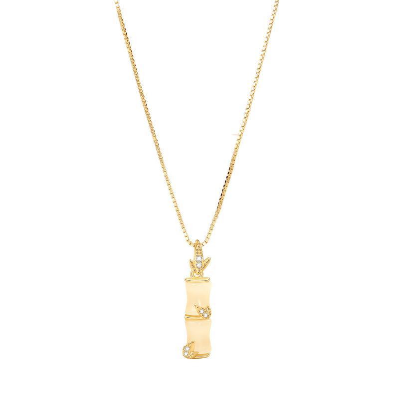 Bamboo Necklace Women's Korean Niche Design Spring Small Fresh Japanese and Korean Women's Necklace