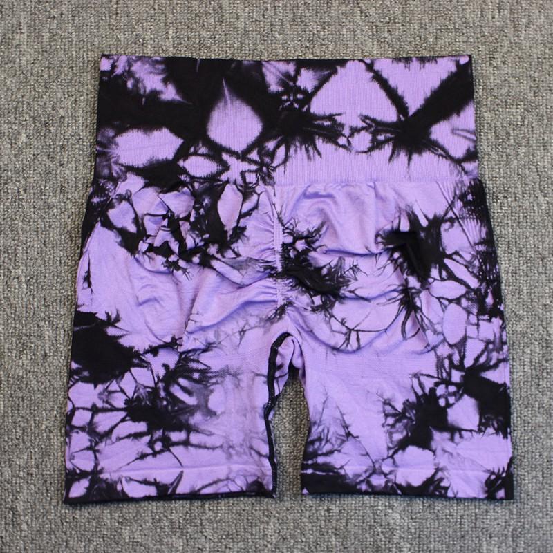 High Waist Seamless Smiling Tie-Dye Yoga Leggings Women Elasticity Slimming Fitness Pants