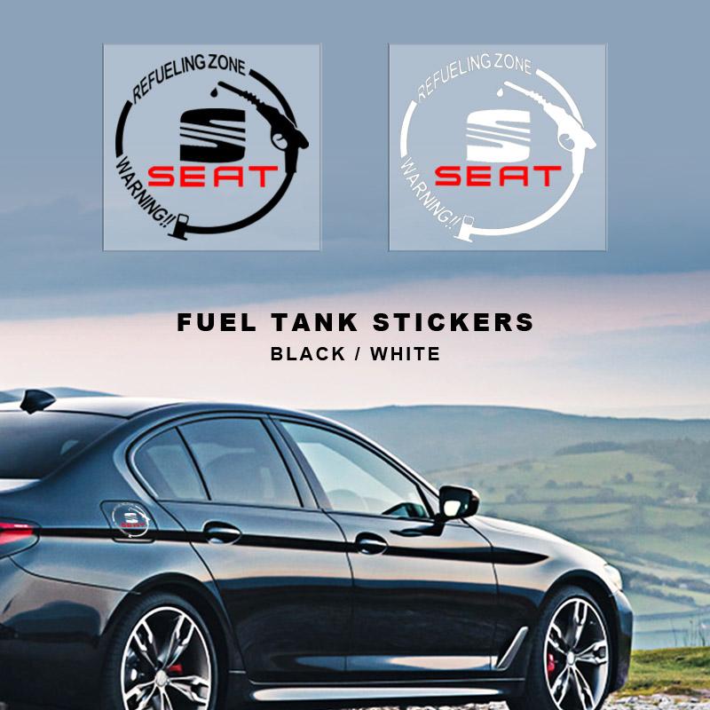 Car Badge Vinyl Reflective Fuel Tank Cap Stickers Decal Accessories For SEAT Leon MK1 MK2 MK3 5F Ibiza 6L 6J Altea Arona Tarraco Cupra Cordoba