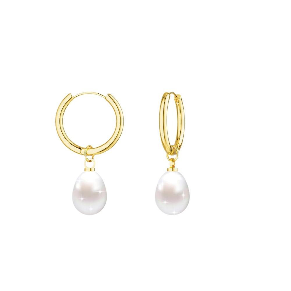Imitation Pearl Pearl Necklace Set Waterproof Two Piece Jewelry Set For Women