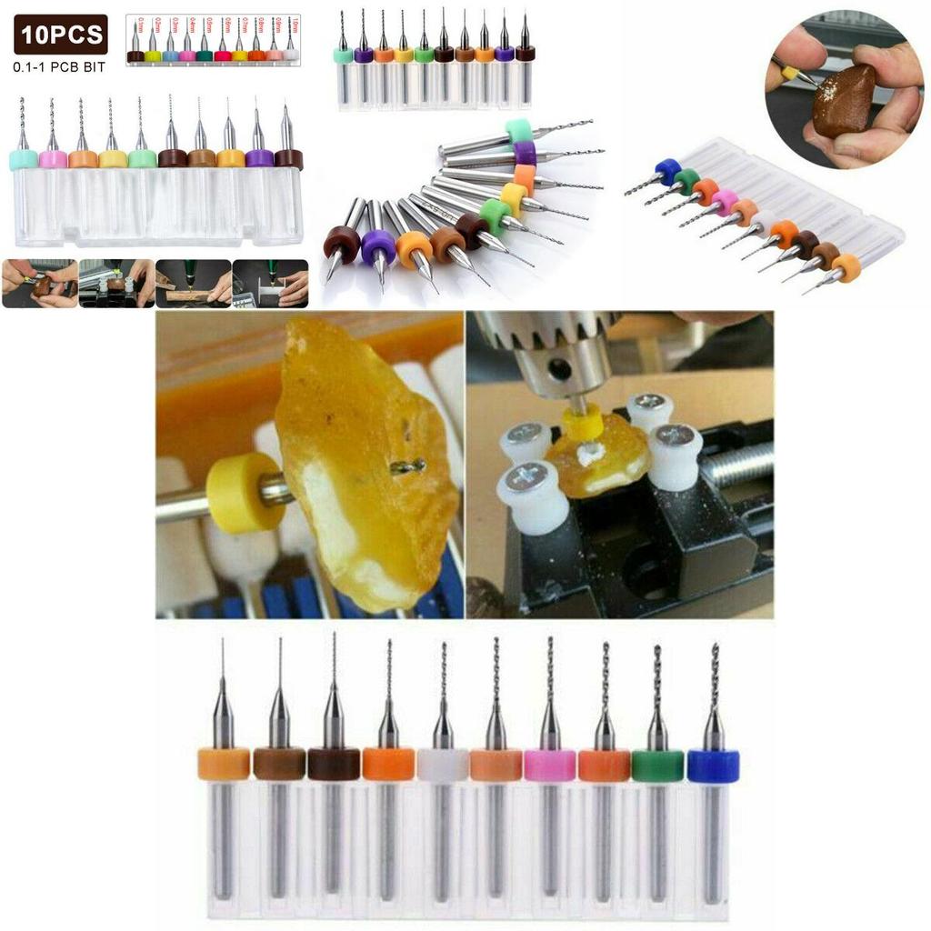 High-quality 10pcs Pcb Carbide Micro Twist Drill Bits Set Perfect For Jewelry Making