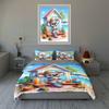 Koala Beach Picnic Bedding Duvet Cover Sets Duvet Covers Pillowcases Gifts (1 * Duvet Cover 2 * Pillowcases, Without Duvet Insert)