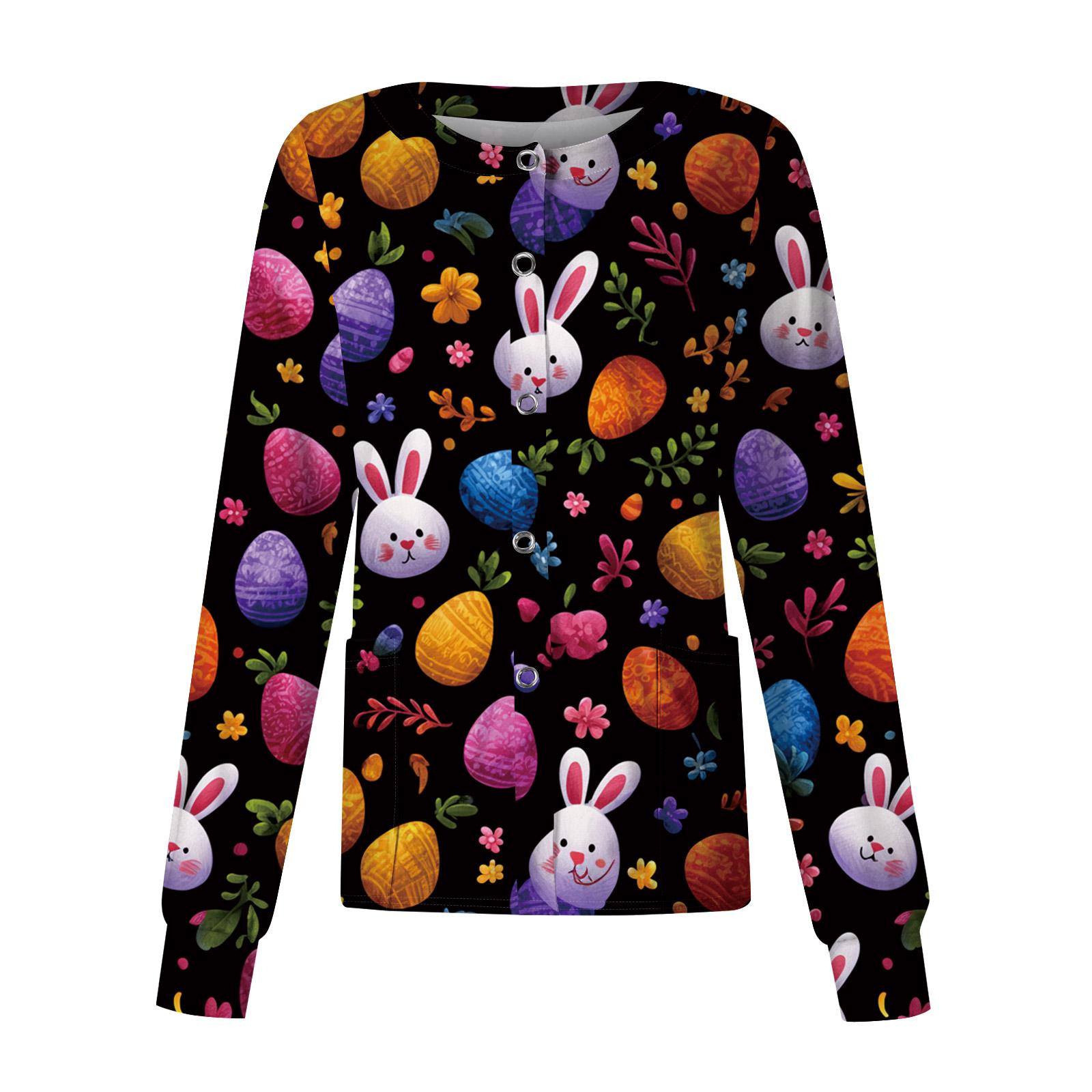 

Women s Casual Long Sleeve Single Breasted Printed Dry- Top XXL чорний