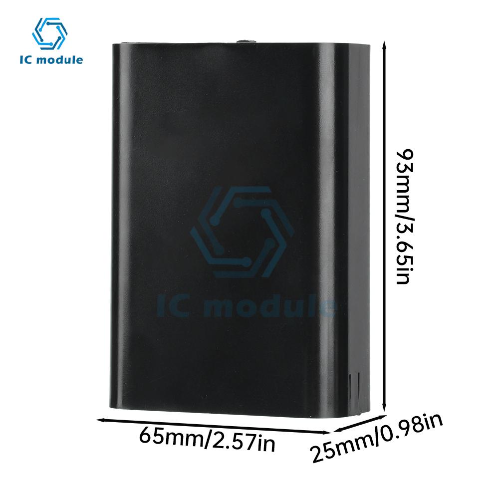 Scatola Batteria DIY Tandem Senza Saldatura con Interruttore per Cellulare Router WiFi Luce LED, Doppia Uscita DC 5V 12V, 3 Batterie 18650