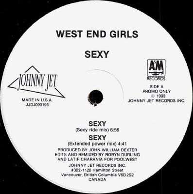 12inch Record WEST END GIRLS - Sexy JJDJ090193 Johnny Jet Reco 1993 USA & Cana Rap & Hip-Hop/R&B Used