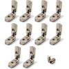 2020 Corner Bracket T Slot Corner Connector L-Shape Corner Joint Bracket for European Standard Aluminum Profile Come with Screws (Pack of 10)