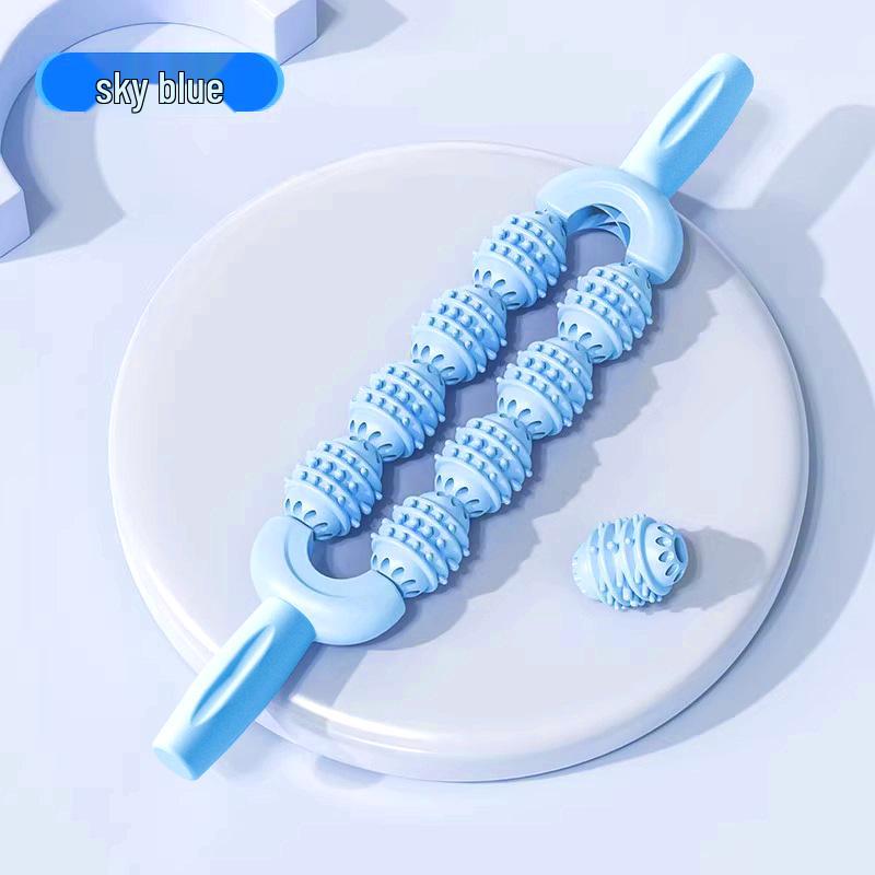 Slim Leg Massage Roller - Wolf Tooth Muscle Relaxation Stick for Yoga and Calf Stretching