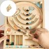 Colorful Wooden Marble Runs Toy Rolling Ball Game Toy for Children Kids Creative 3D Track Building Spatial Awareness