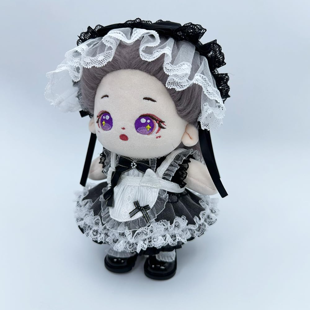 Niannyyhouse 20cm Plush Toy with Leather Shoes and Lace Shoes, Shoe Length: Approx. 5.5cm, Dress-Up, Cotton Doll, Doll Accessories (a1)
