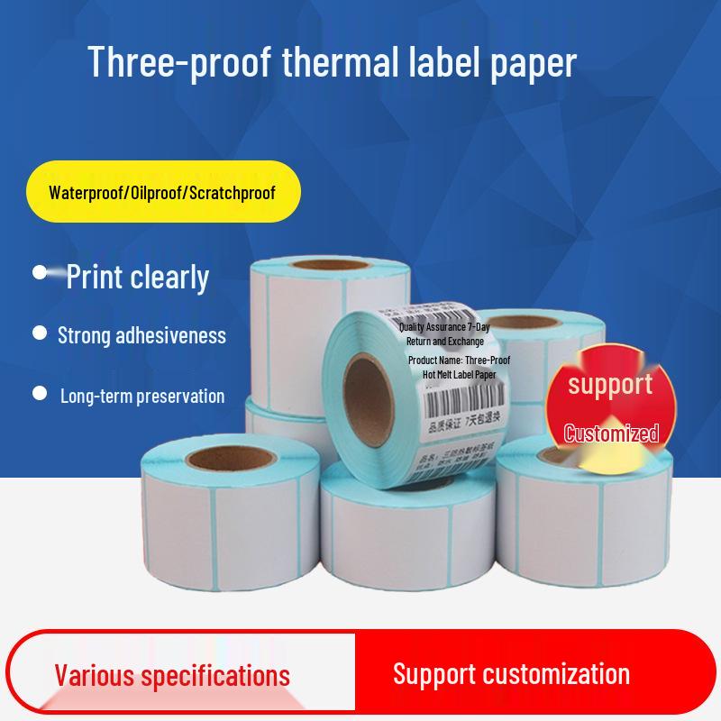 Waterproof Thermal Label Paper 100x150 for Barcode Printers - Suitable for E-commerce, Retail, and Supermarket Scalability