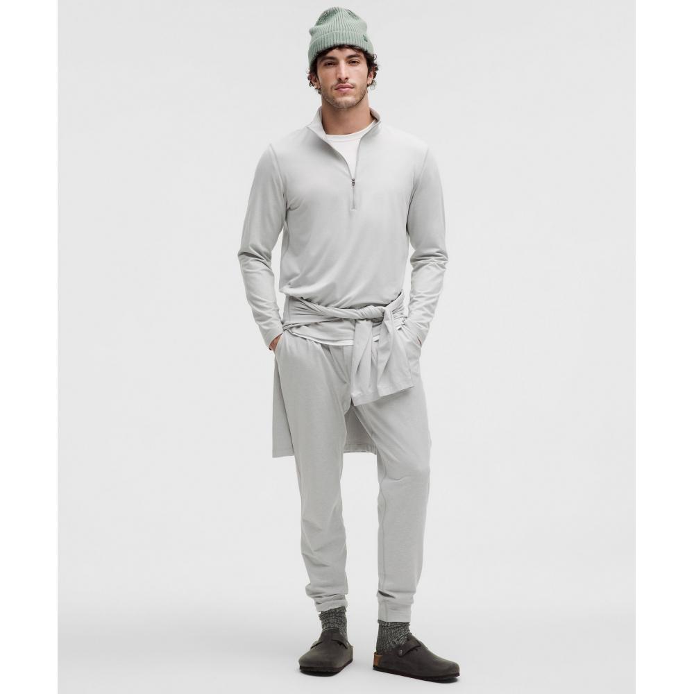 Lululemon Soft Jersey Half Zip Heathered Vapor Heathered Silver Drop