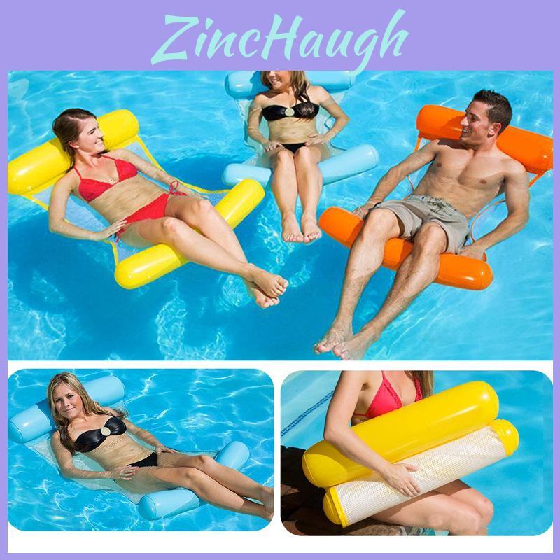 Ergonomic Inflatable Floating Water Hammock With Hand Pump For Easy Inflation
