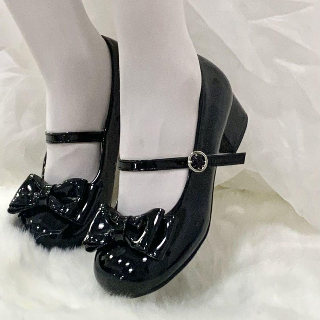 

Повседневная юбка Лолита круглая головка одинарные туфли 2025 новая милая мягкая подошва не устают ноги универсальные туфли Мэри Джейн 40 чёрный