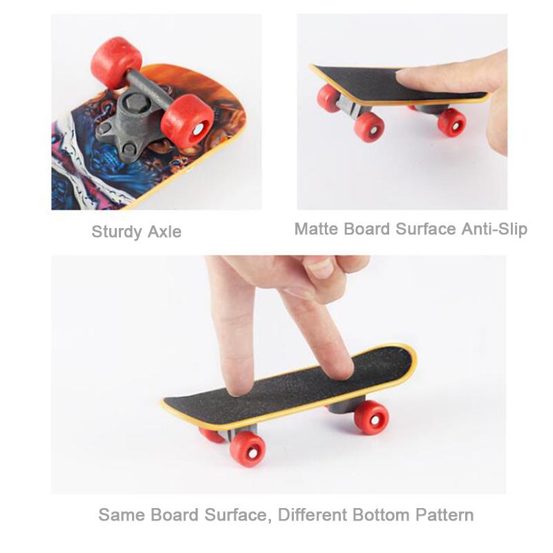 3 Pcs Fingerboard Finger Scooter Mini Skateboard Deck Alloy/Plastic Antistress Tech Bracket Desktop Panel Non Toys Training
