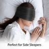 Sleep Mask Silk Eye Mask for Women Men, Soft Sleeping Mask Fully Light Blocking Night Blindfold, Eye Shade Cover with Adjustable Band Wide Velcro,