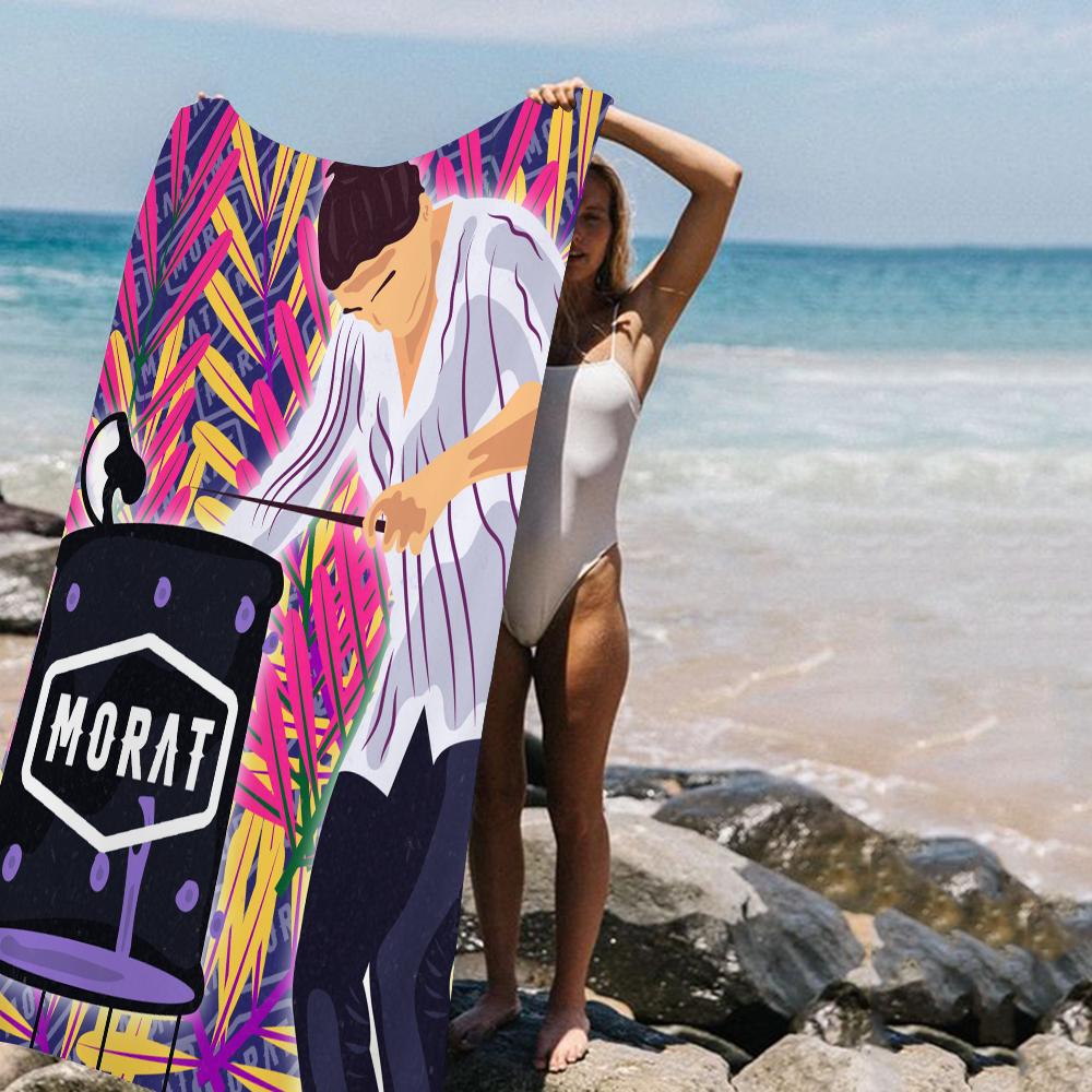 M-Morat Band Microfiber Beach Towel Absorbent Quick Dry Soft Yoga Swimming Resort Mountain Climbing Towel