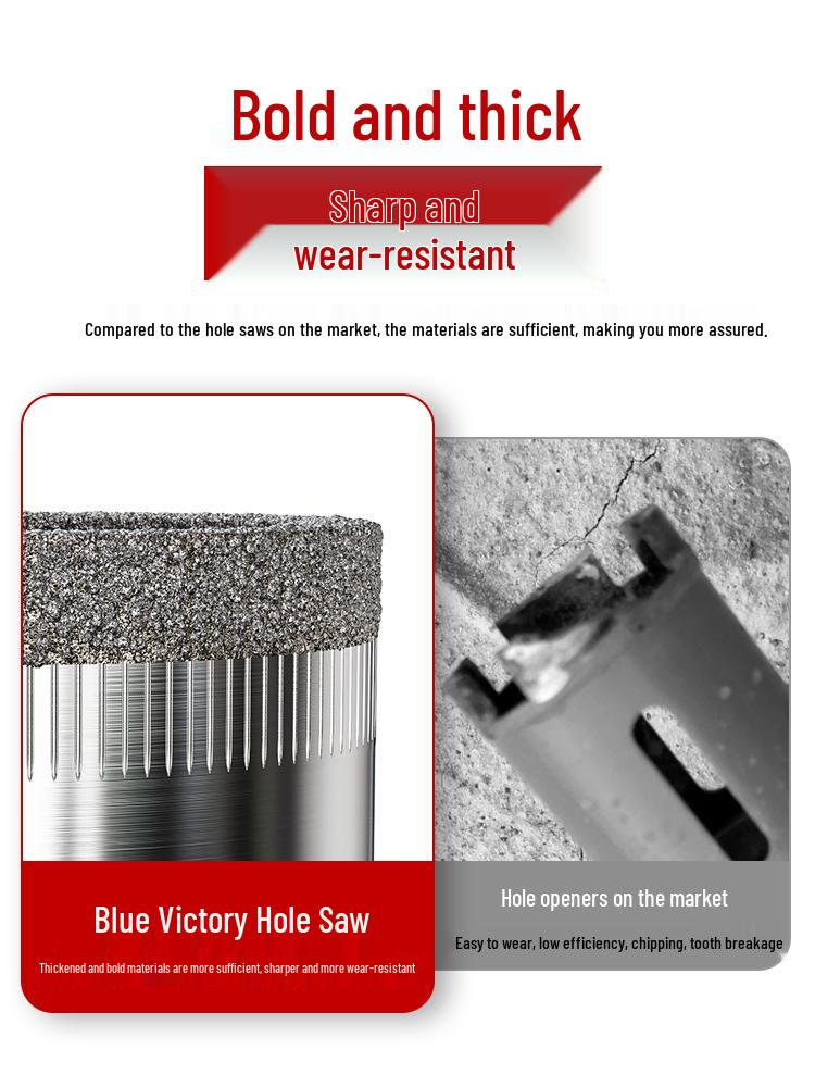 6mm Multifunctional Glass & Tile Drill Bit Set for Marble