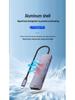USB-C Laptop-Hub: 100W Ladefunktion, USB 3.0, 4K Screen Casting, SD/TF Erweiterungsdock