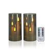 Led Acrylic Candle Set With Remote Control For Wedding Party Event Decor