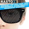 RASTOX Raster-Brille Loch-Brille Augentraining Entspannung Gitter-Brille schwarz