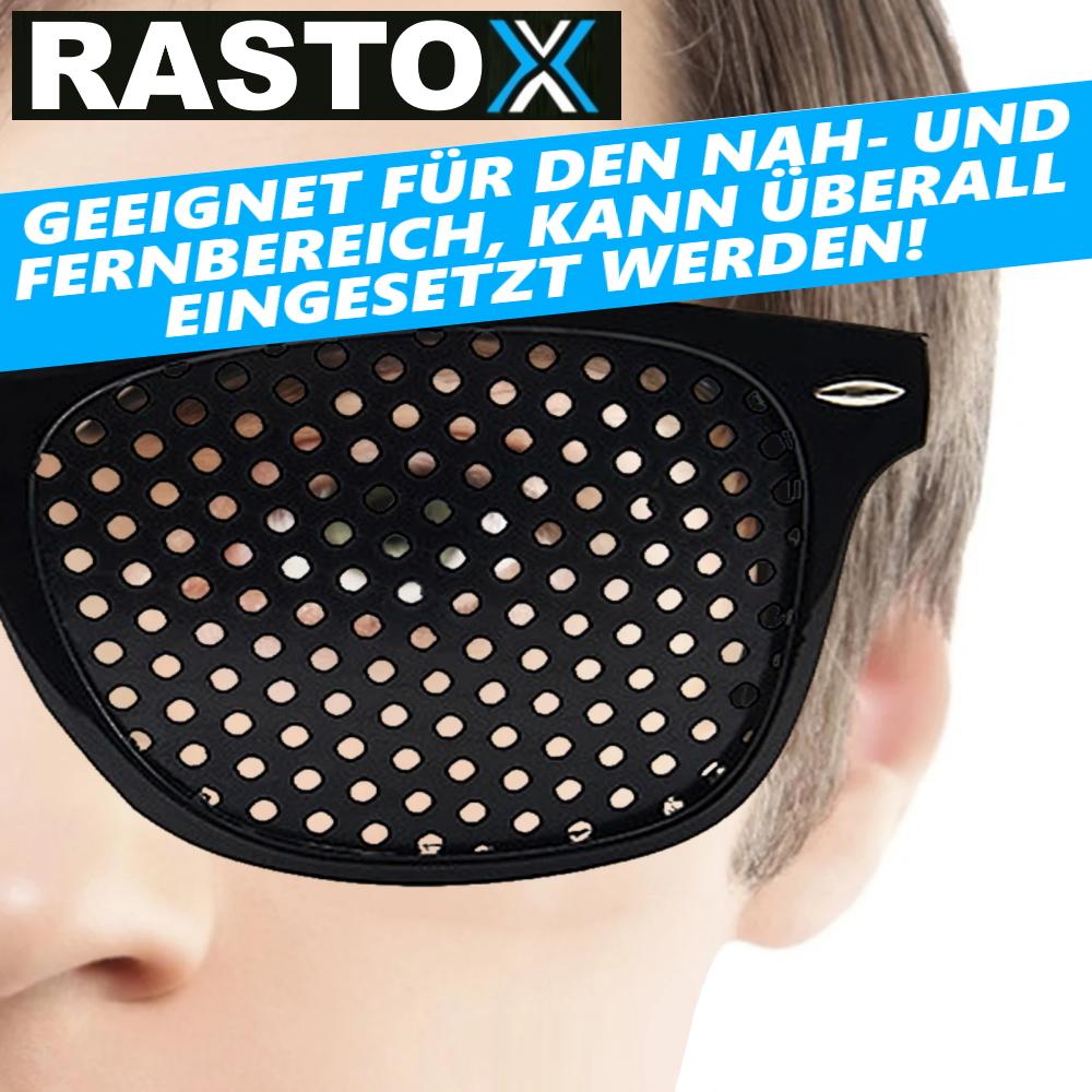 RASTOX Rasterbrille Hullbrille Øyetrening Avslapning Gitterbrille svart