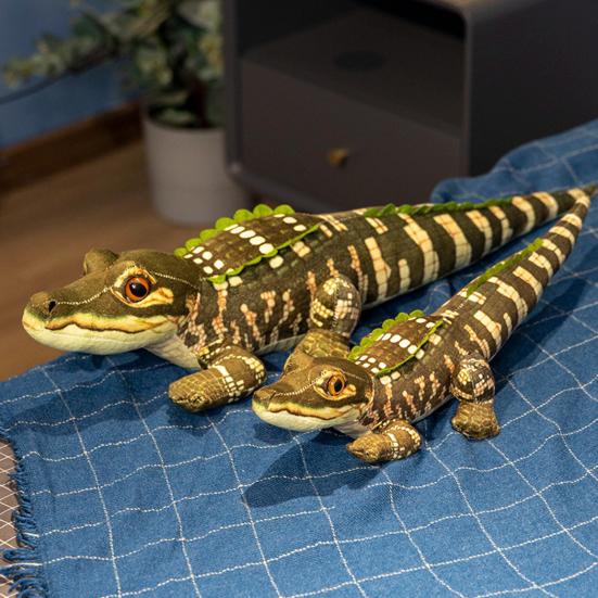 50/70CM Plush Toy Realistic Crocodile Stuffed Animal Soft Plushies Dolls Collection Huggable Throw Pillow Cushion Gift for Kids Children Boys Girls