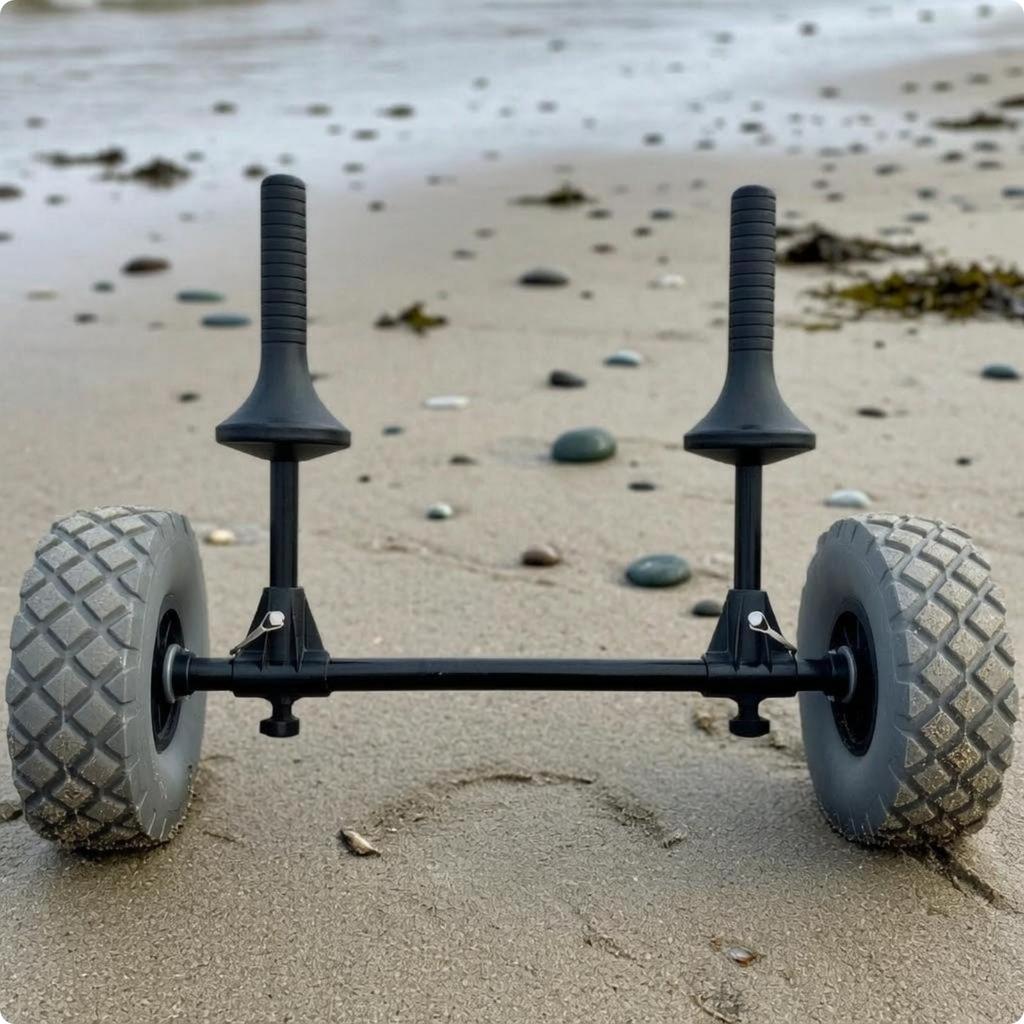 Beach Trailer Cart Single Unit Load-Carrying Oversized Wheels Sand