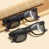 Modische quadratische Rahmen Mehrstärken Photochrome Blaulichtblockierende Presbyopie Brille Unisex Retro Übergroße Lesebrille