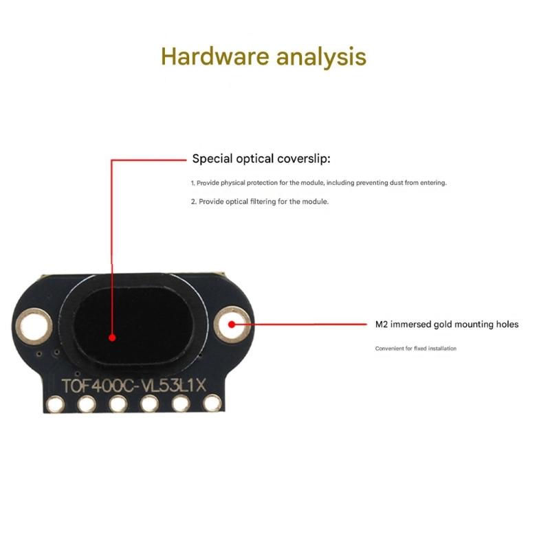 TOF050C/TOF200C/TOF400C Ranging Module TOF Time Of Flight Distance IIC Output for VL6180 VL53L0X VL53L1X