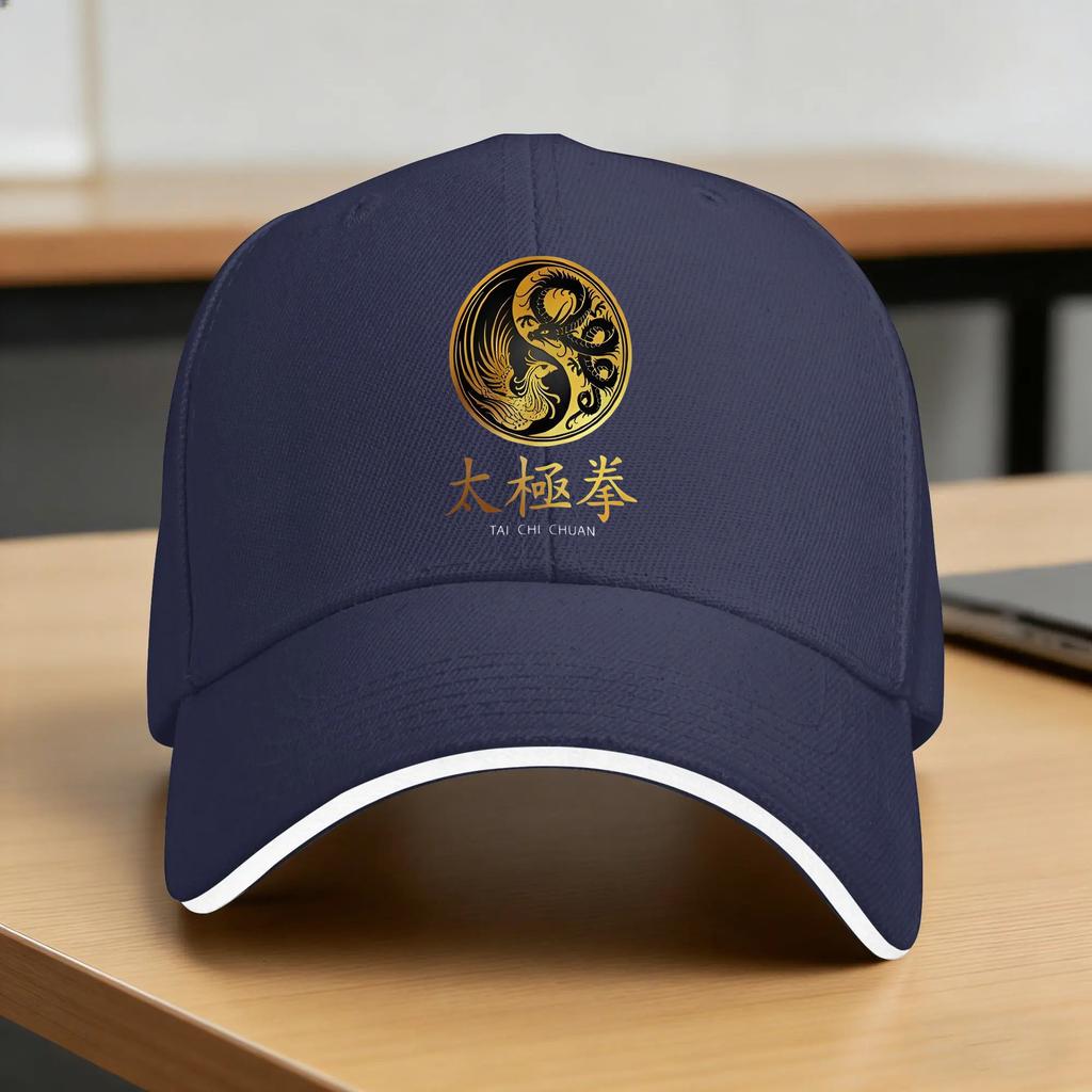 Tai Chi Chuan Baseball Cap Kung Fu Theme Classic Trucker Hat Summer UnisexTeens Hiking Fishing Baseball Caps