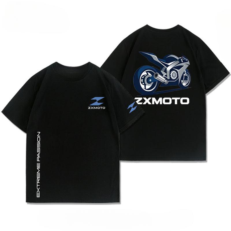 Customized Zhang Xue Motorcycle Logo Printed Motorcycle Ultimate Love Heavy Motorcycle T-shirt for Men Short Sleeve 4XL